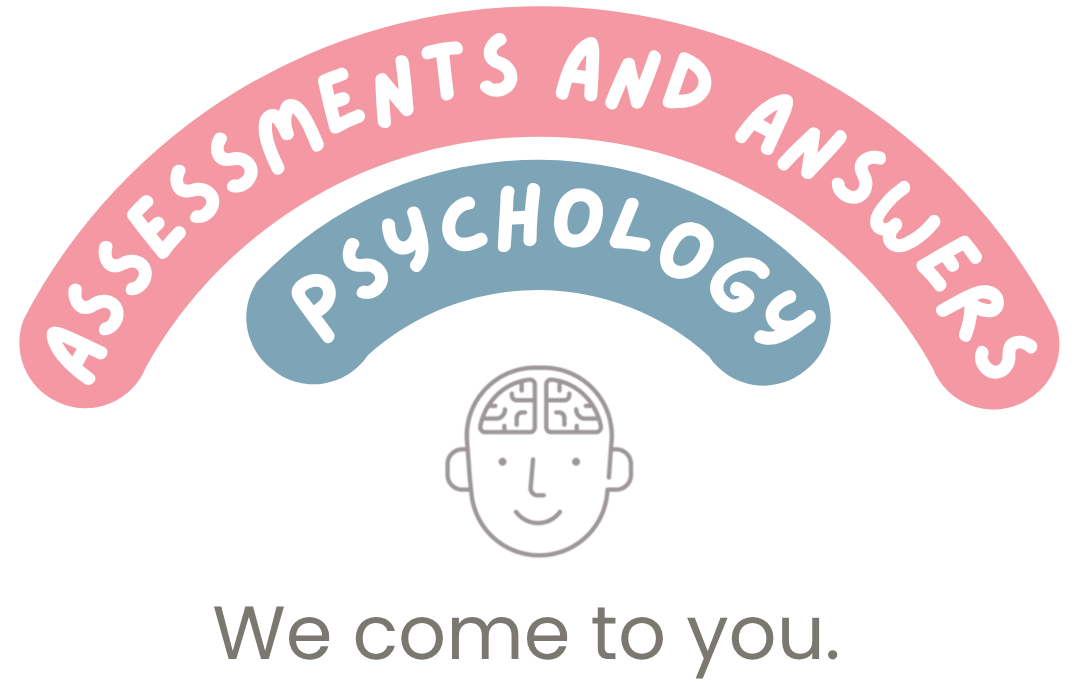 Assessments and Answers Logo; Mobile Services for ASD Autism and ADHD Assessments