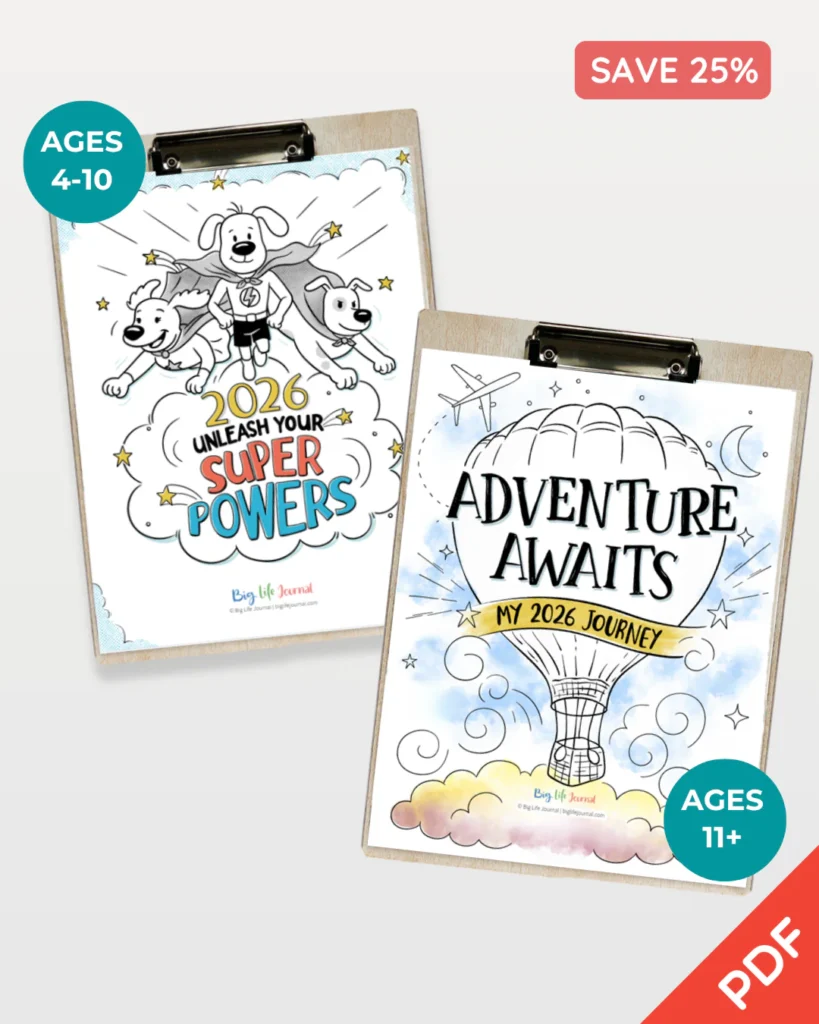 2026 Goal-Setting Kit Bundle PDF (Ages 5-11 & 12+) 1