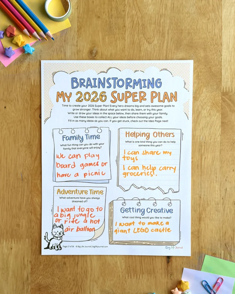 2026 Goal-Setting Kit Bundle PDF (Ages 5-11 & 12+) 4