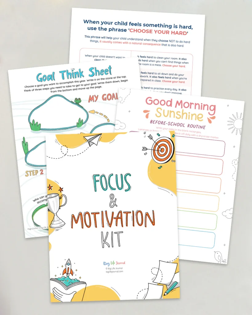 Focus & Motivation Kit PDF (Ages 5-12) 2