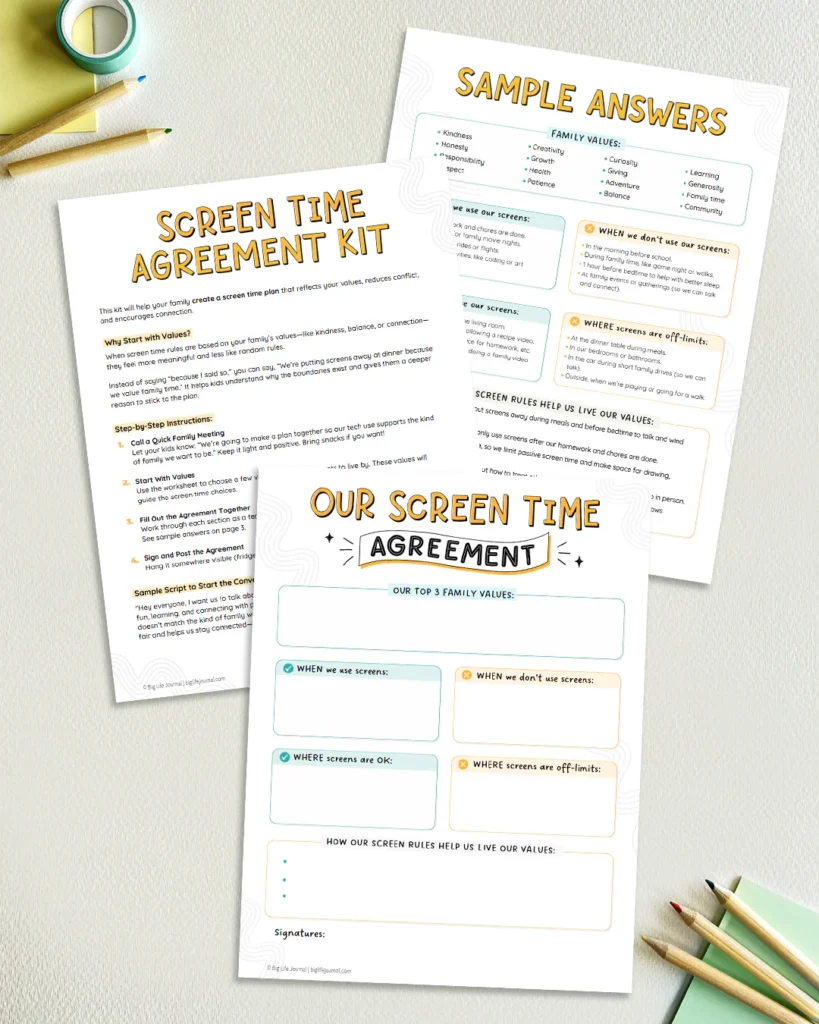 Screen Time Balance Kit + Screen Time Toolkit for Teens Bundle 3